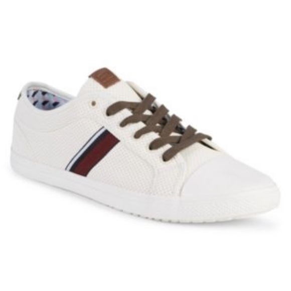 💕HOST PICK💕 BEN SHERMAN 🆕 White Olive Madison Lace-Up Sneakers. Size 10. - Picture 2 of 4